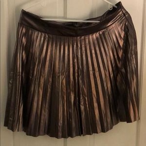 Gold pleated skirt